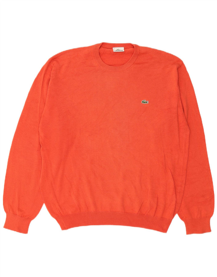 Ανδρικό πουλόβερ Lacoste Crew Neck, Μέγεθος 4, Βαμβακερό μεσαίο πορτοκαλί