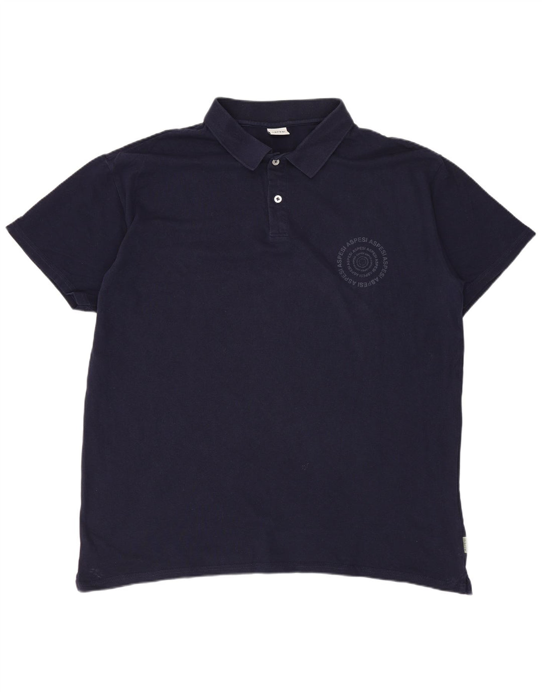 Ανδρικό μπλουζάκι πόλο ASPESI 2XL Navy Blue Cotton