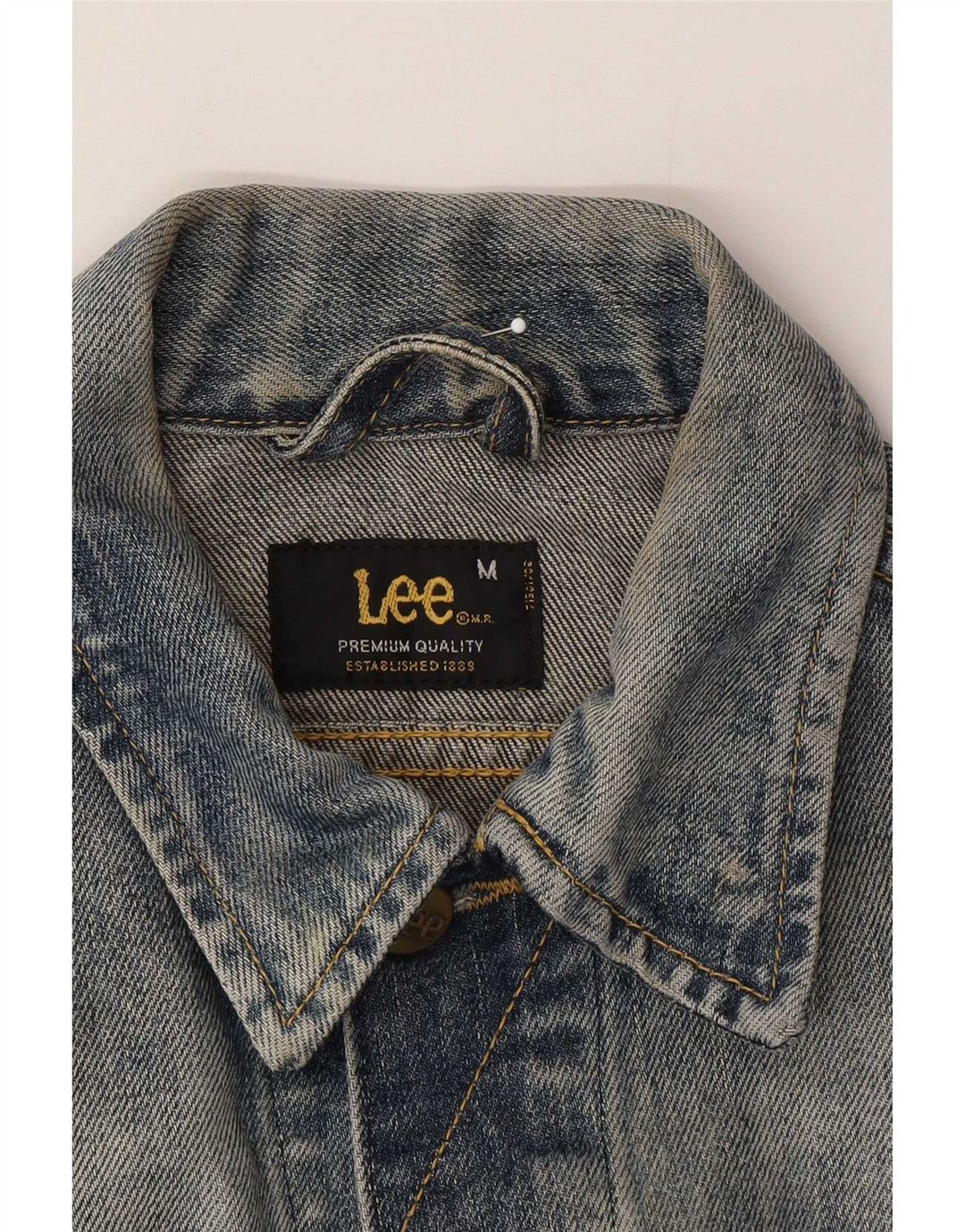 Lee Womens Rider Denim Jacket UK 12 Medium Blue Cotton