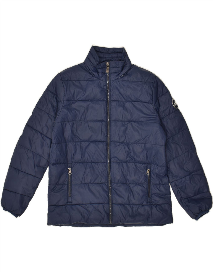 BEST COMPANY Boys Padded Jacket 9-10 Years Navy Blue Nylon | Vintage Best Company | Thrift | Second-Hand Best Company | Used Clothing | Messina Hembry 