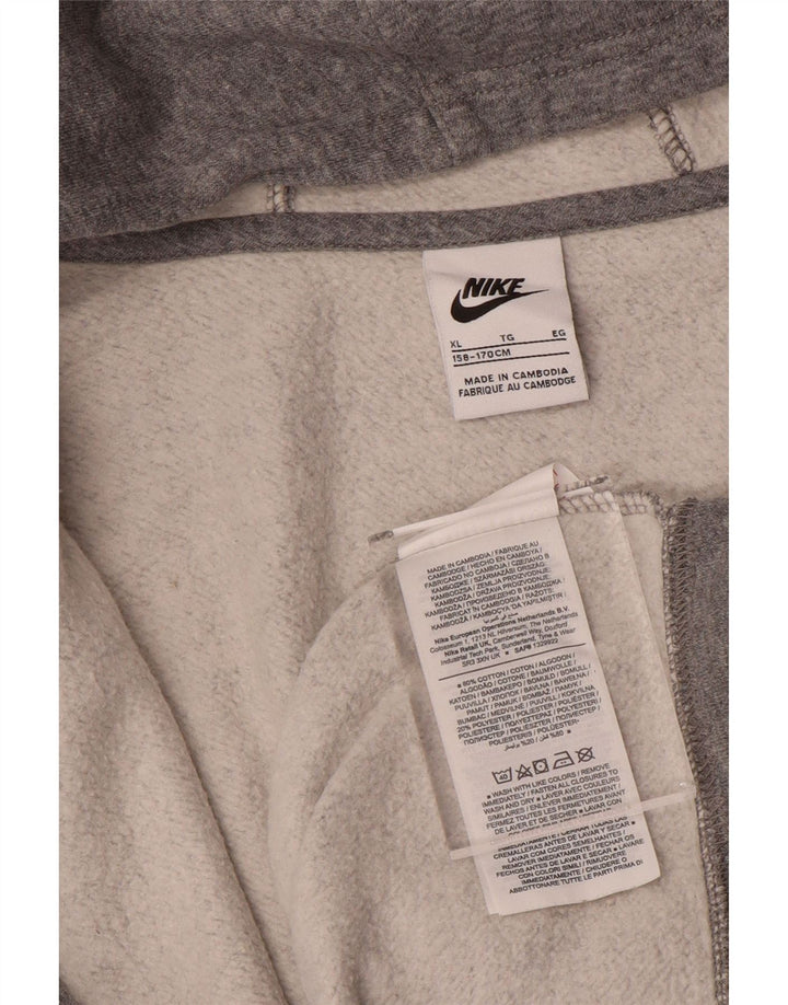 Πουλόβερ NIKE Boys Zip Hoodie 13-14 ετών XL Γκρι βαμβακερό