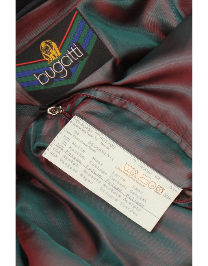 Ανδρικό παλτό Bugatti με διπλό στήθος EU 54 2XL Navy Blue Wool