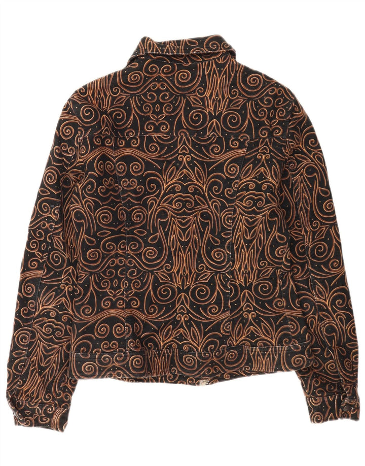 Vintage Γυναικείο Utility Jacket UK 14 Medium Black Paisley