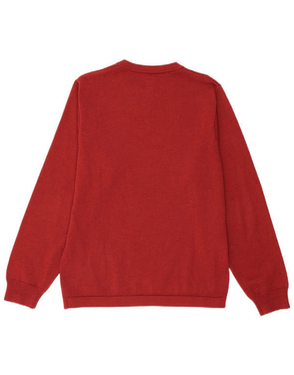 Ανδρικό πουλόβερ με λαιμόκοψη ADIDAS Μικρό Μαλλί μπορντό