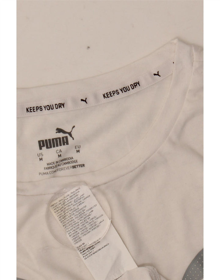 Γυναικείο γραφικό μπλουζάκι PUMA Top UK 14 Μεσαίο λευκό πολυεστέρας