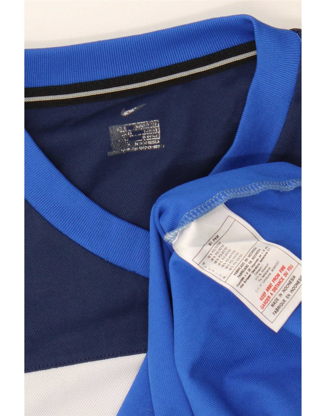 Ανδρικό T-Shirt Nike Top Small Blue Colourblock Πολυεστέρας