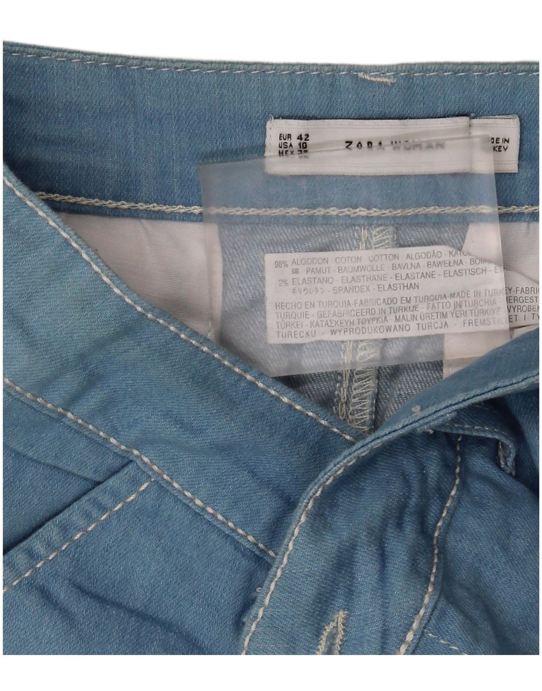Zara Γυναικεία Τζιν Φούστα EU 42 Μεγάλη W32 Μπλε Βαμβακερή