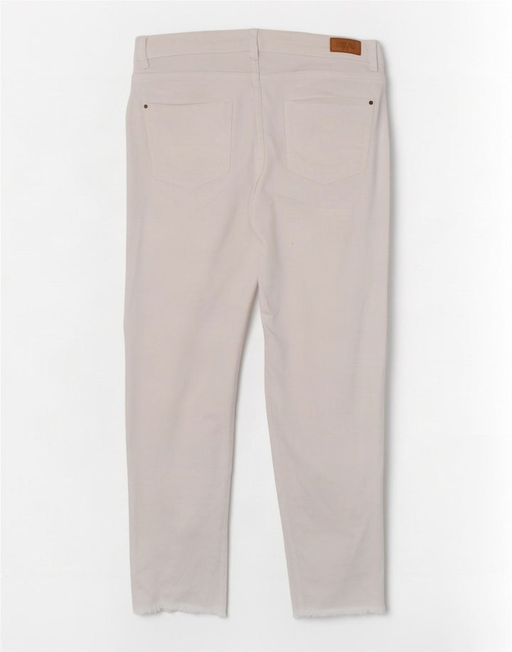 Zara Γυναικείο Trafaluc Cropped Jeans EU 40 Medium W30 L23 White