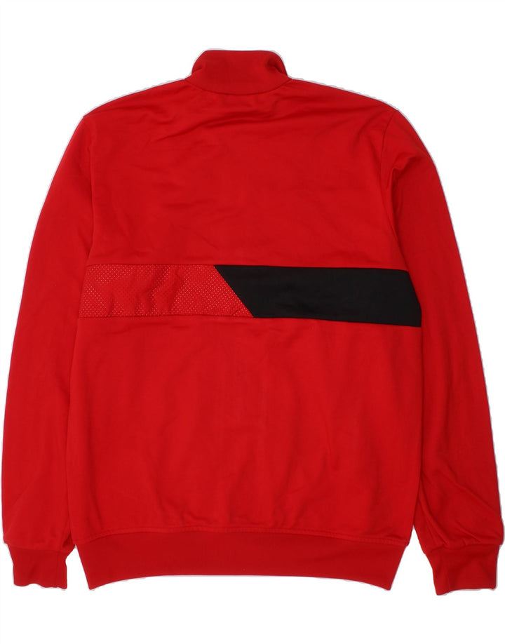 ADIDAS Boys Tracksuit Top Jacket 13-14 Years Red Colourblock Polyester Vintage Adidas and Second-Hand Adidas from Messina Hembry 