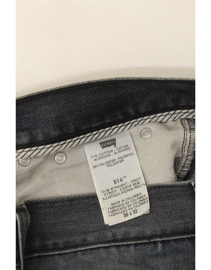 Levi's Mens 514 Straight Jeans W36 L29 Μπλε Βαμβακερό