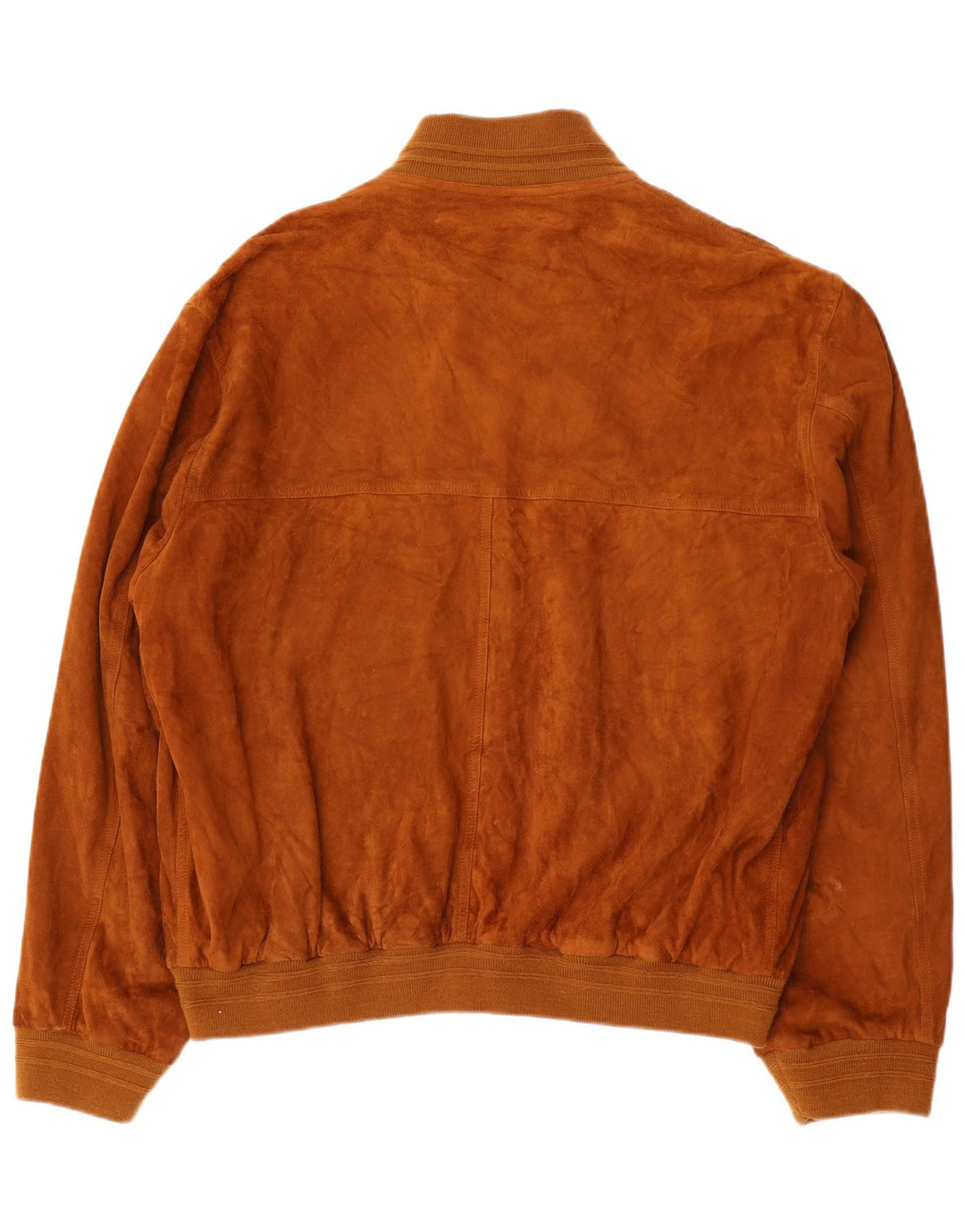Vintage Ανδρικό Suede Bomber Jacket IT 56 3XL Καφέ Δερμάτινο