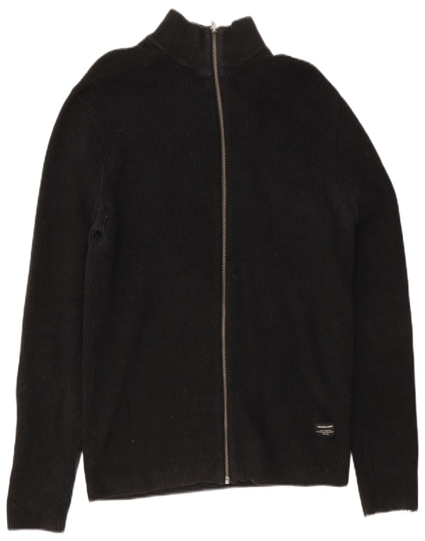 Ανδρικό πουλόβερ Jack & Jones Ζακέτα XL Μαύρο βαμβακερό
