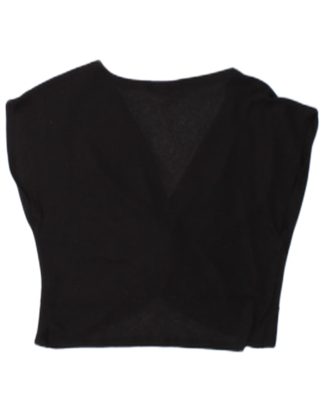 Zara Γυναικεία Μπλούζα Crop Top UK 10 Small Black Polyester