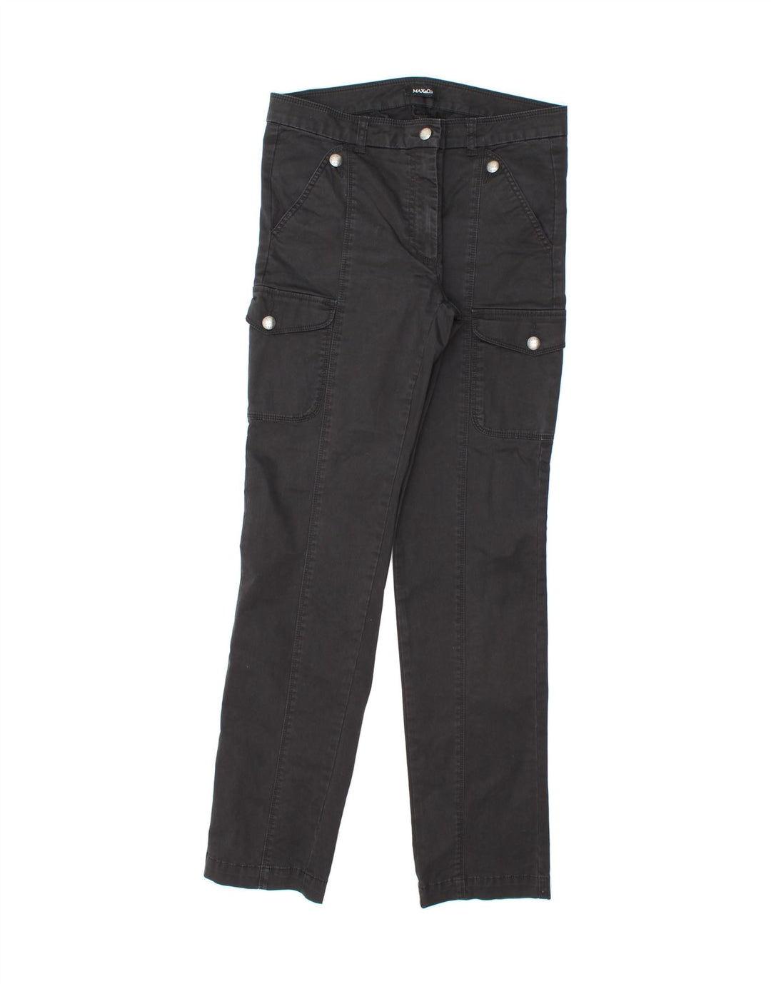 MAX & CO. Womens Slim Cargo Trousers UK 14 Medium W30 L32  Black Cotton Vintage Max & Co. and Second-Hand Max & Co. from Messina Hembry 