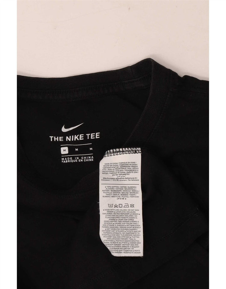 Ανδρικό μπλουζάκι Nike, μεσαίο μαύρο βαμβακερό