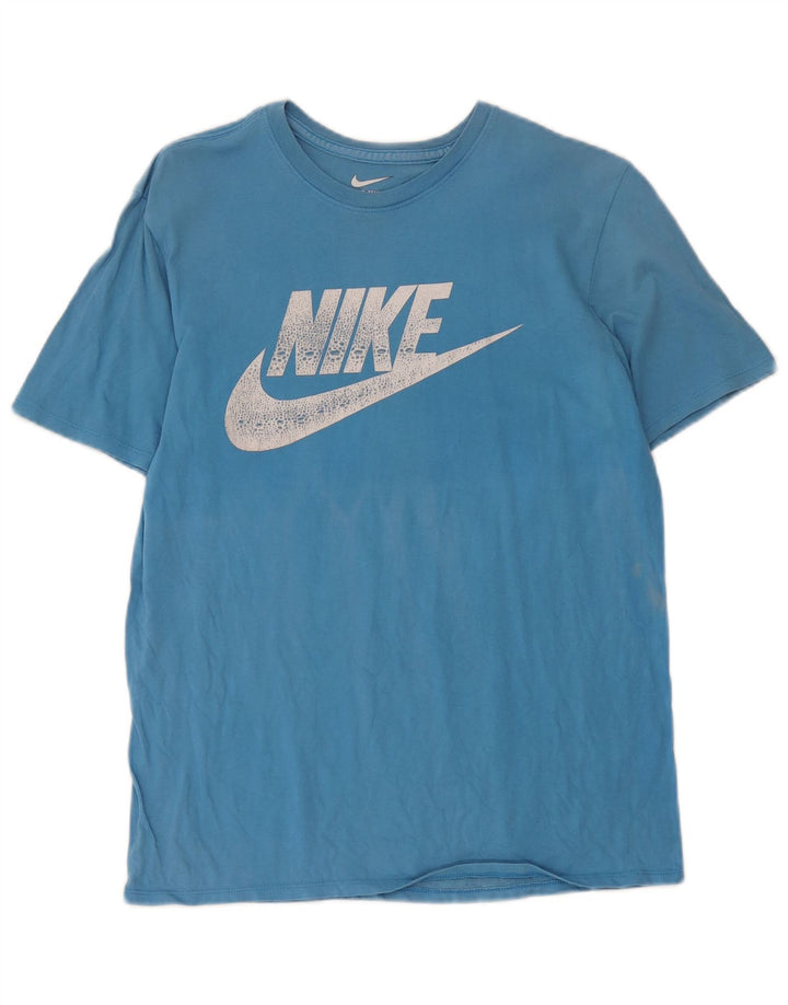 Ανδρικό μπλουζάκι Nike με γραφικό αθλητικό κόψιμο, μεσαίο μπλε