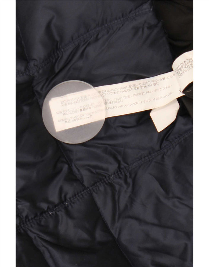 Zara Γυναικείο παλτό με κουκούλα UK 10 Small Navy Blue Polyester