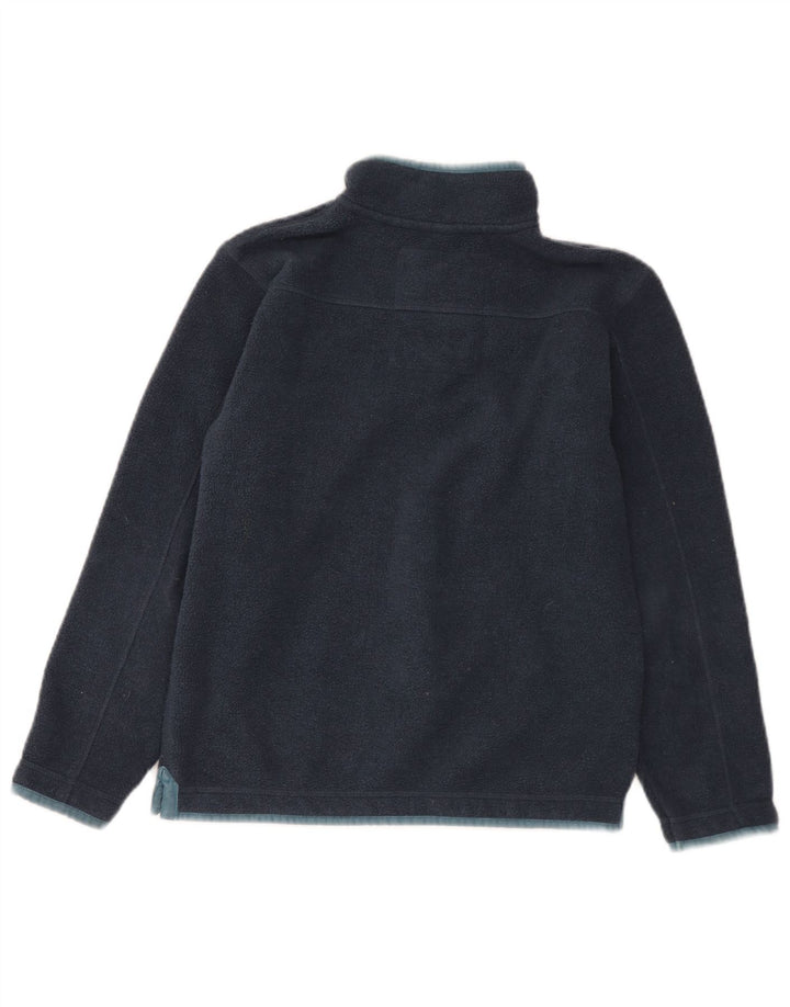 Χοντρό πρόσωπο για αγόρια με φερμουάρ Fleece Jumper 10-11 ετών Navy Blue Polyester