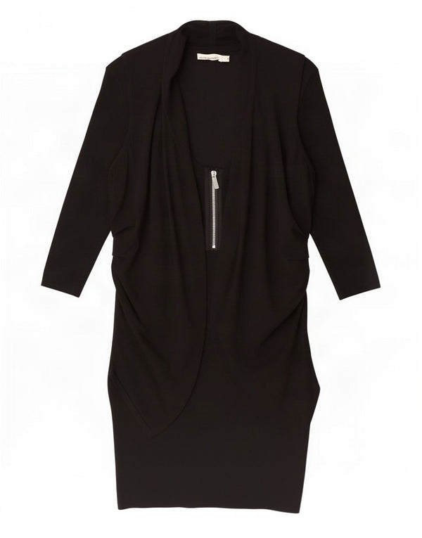 Karen Millen Γυναικείο φόρεμα 3/4 με μανίκια UK 3 XS μαύρη βισκόζη