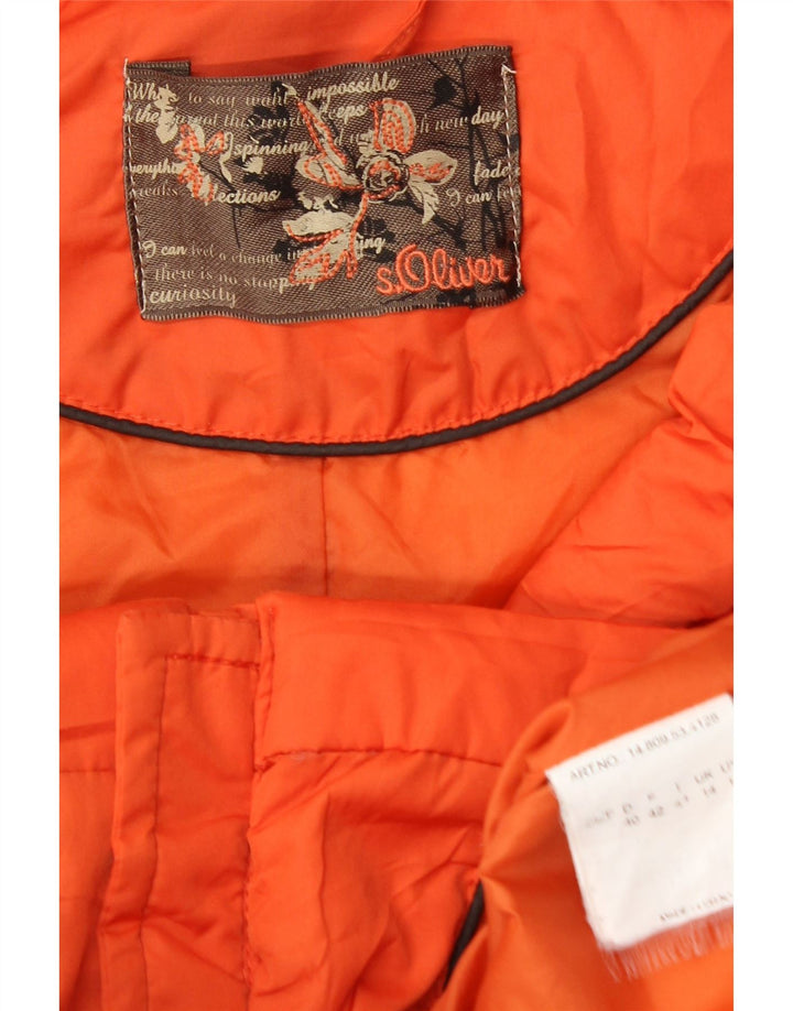 S.OLIVER Γυναικεία κουκούλα με επένδυση Gilet UK 14 μεσαίο πορτοκαλί πολυεστέρας