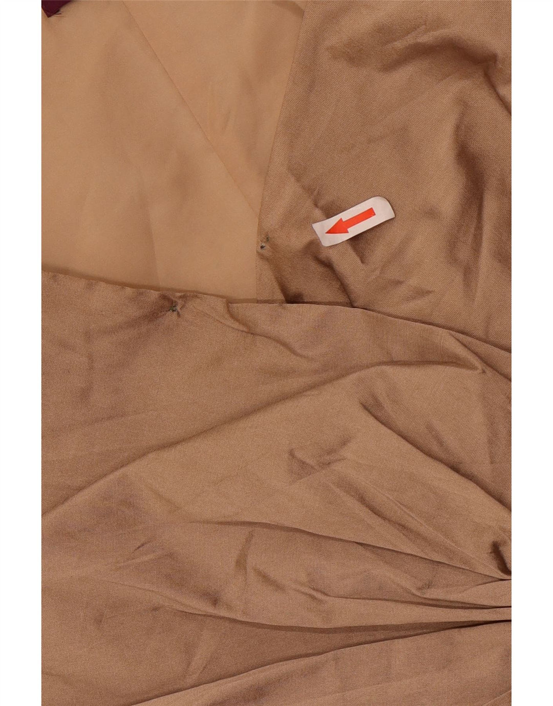 Πρωτοεμφανιζόμενο γυναικείο αμάνικο φόρεμα με βολάν μπροστά με θήκη UK 18 XL καφέ πολυεστέρας