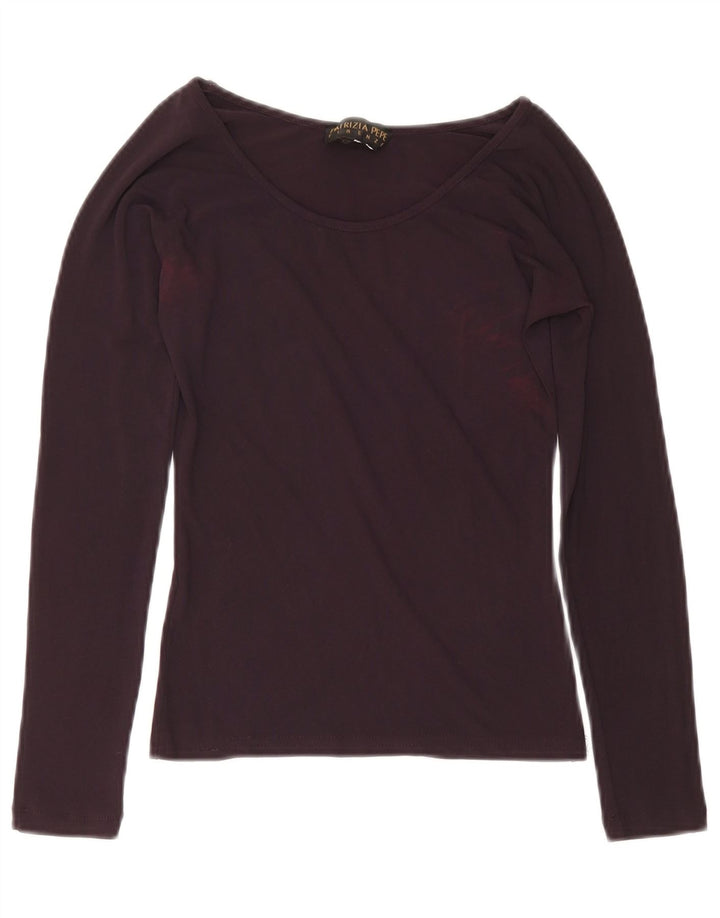 Patrizia Pepe Γυναικείο τοπ μακρυμάνικο US 6 Medium Burgundy