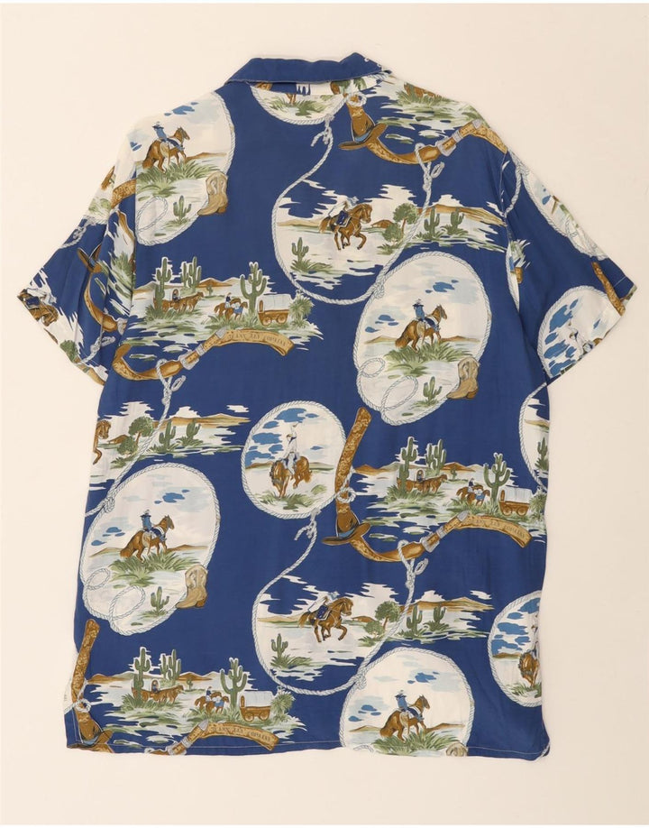 LES COPAINS Γυναικείο πουκάμισο με αφηρημένο σχέδιο Φόρεμα IT 44 Μεσαίο μπλε