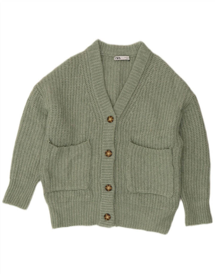 Zara Γυναικείο πουλόβερ με ζακέτα UK 14 Medium Green
