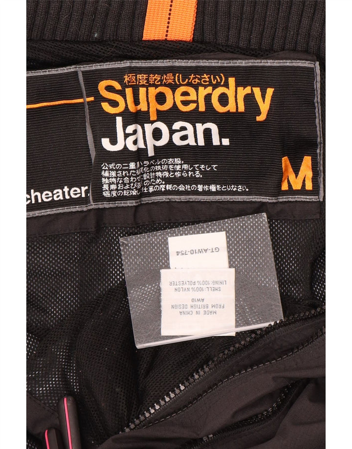Superdry Γυναικείο Windcheater Graphic Windbreaker Jacket UK 12 Medium Black