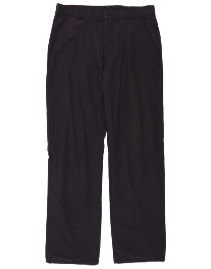 TRUSSARDI Ανδρικό ίσιο παντελόνι Chino IT 52 XL W36 L34 Navy Blue Cotton