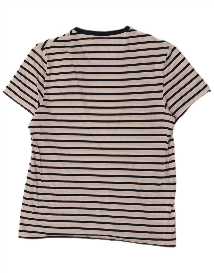 Ανδρικό T-Shirt Lyle & Scott Top Βαμβακερό μεσαίο λευκό ριγέ