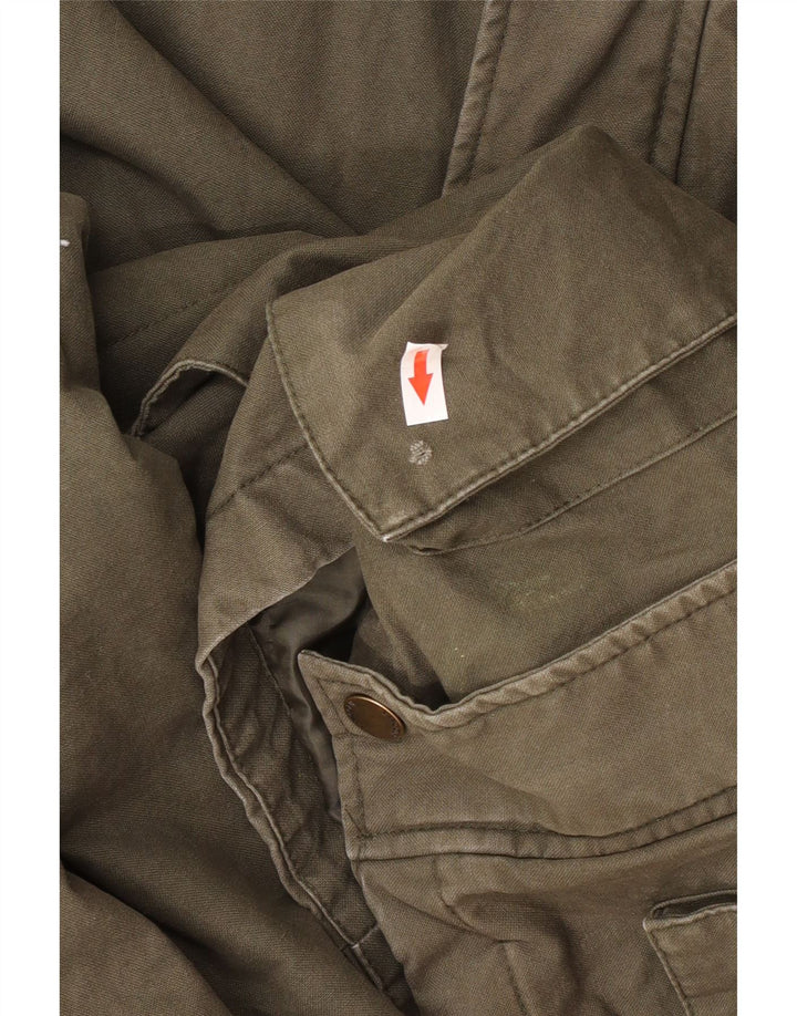 Lincoln Mens Utility Jacket UK 40 Large Khaki Cotton