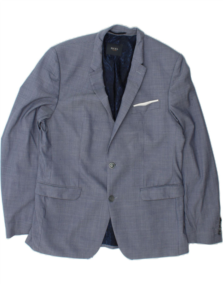 DIGEL Mens 2 Button Blazer Jacket UK 38 Medium Blue Check Vintage Digel and Second-Hand Digel from Messina Hembry 