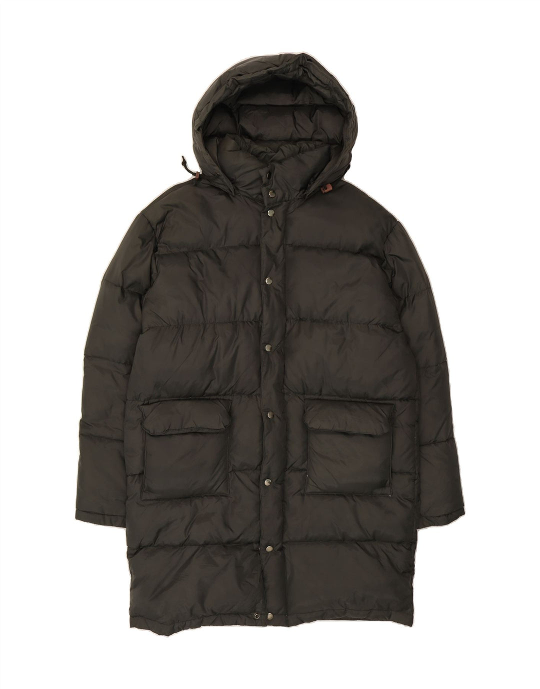 WILKER Mens Rugged Hooded Padded Coat UK 38 Medium Green Nylon Vintage Wilker and Second-Hand Wilker from Messina Hembry 