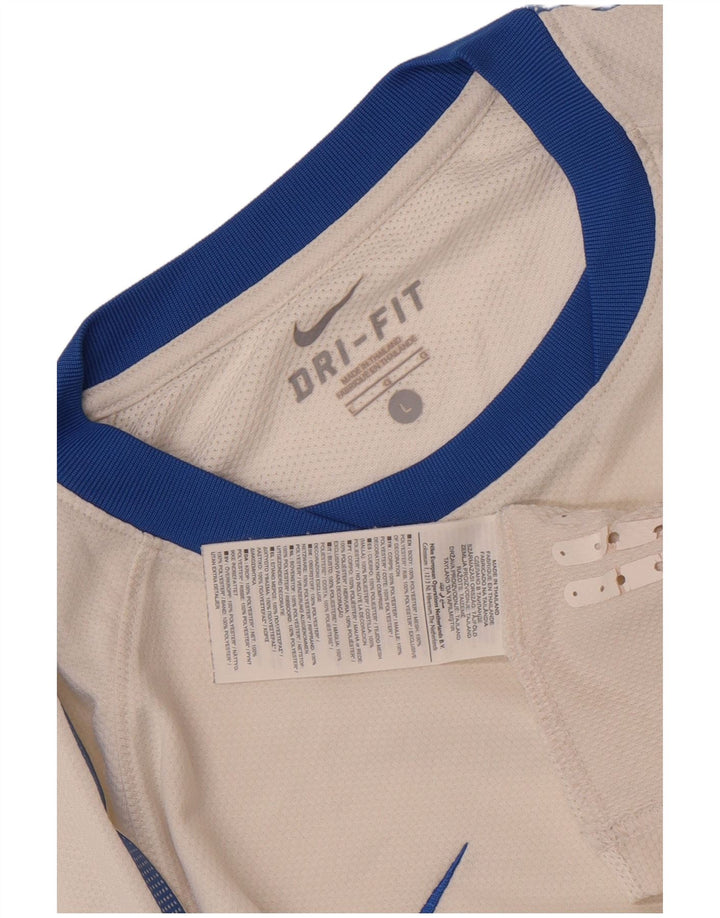 Ανδρικό τοπ Nike Dri Fit Μακρυμάνικο μεγάλο λευκό χρώμα πολυεστέρας