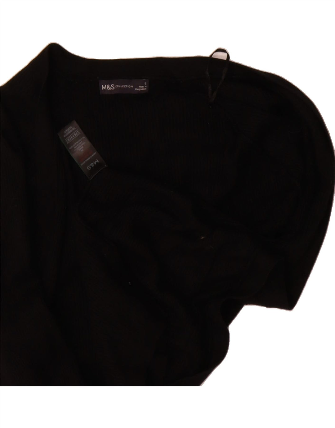 MARKS & SPENCER Womens Oversized Open Cardigan Sweater UK 10 Small Black Vintage Marks & Spencer and Second-Hand Marks & Spencer from Messina Hembry 