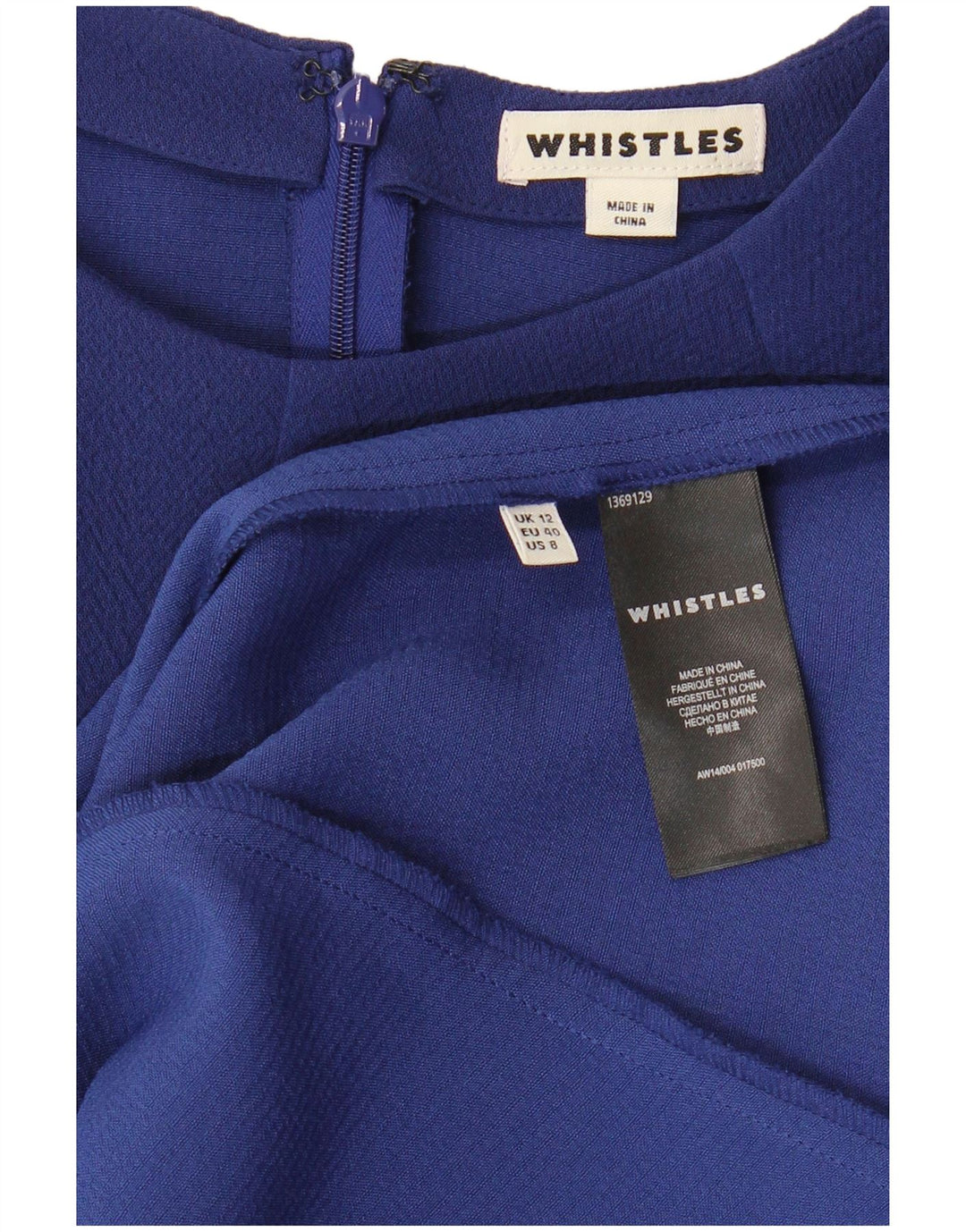 WHISTLES Γυναικείο φόρεμα A-Line UK 12 Medium Navy Blue Polyester