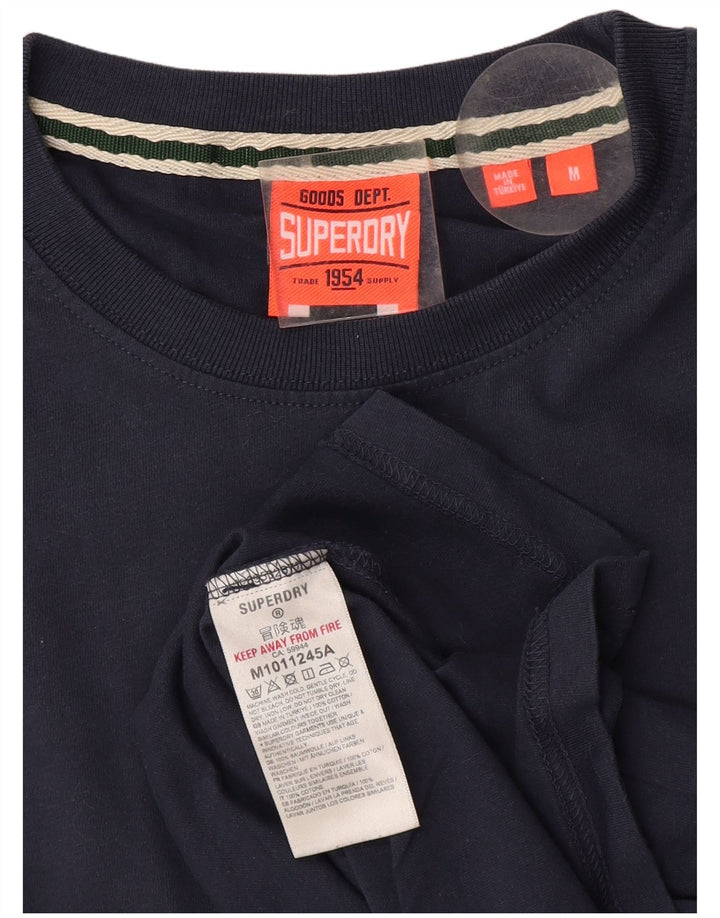 Ανδρικό T-Shirt Superdry Τοπ μεσαίου μπλε βαμβακερό