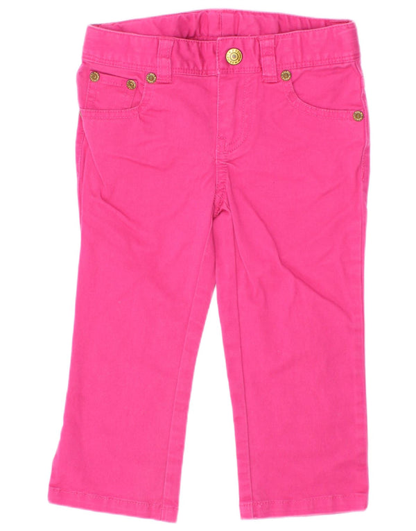 Polo Ralph Lauren Girls Straight Jeans 2-3 ετών W20 L12 Ροζ βαμβακερό
