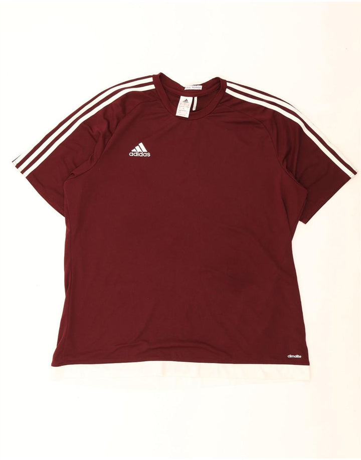 Adidas Ανδρικό T-Shirt Climalite Top 2XL μπορντό πολυεστέρας