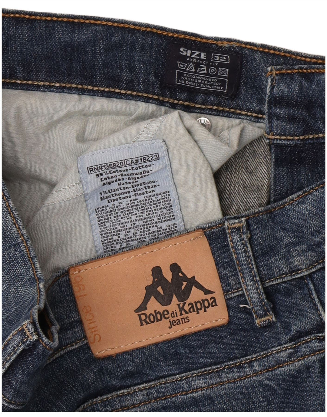 Ανδρικό τζιν Kappa Perfect Fit ίσιο W32 L31 Μπλε βαμβακερό