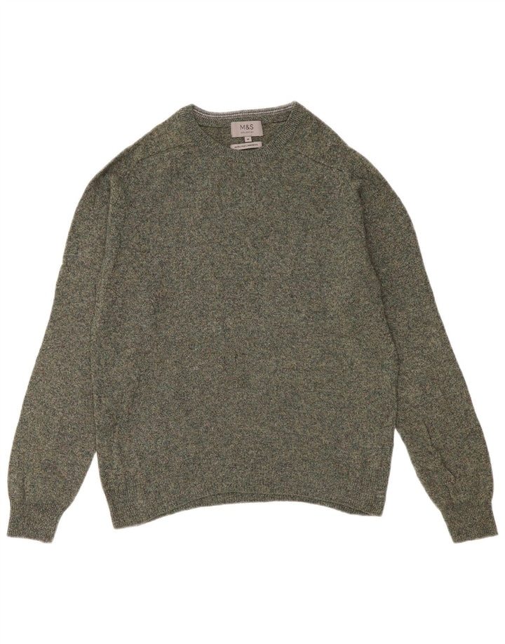 Ανδρικό πουλόβερ Marks & Spencer Boat Neck Jumper με μεσαίο πράσινο φλιτζάνι
