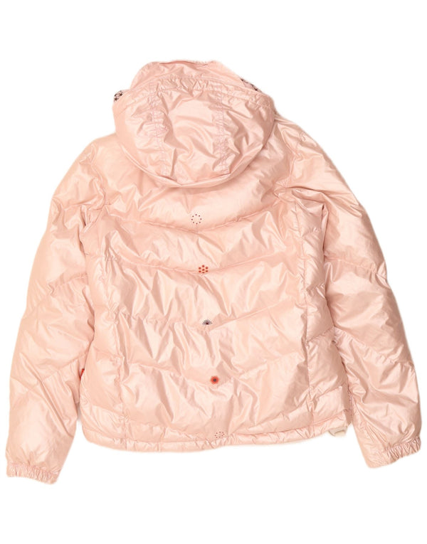 O'NEILL Womens Hooded Padded Jacket UK 16 Large Pink Polyester