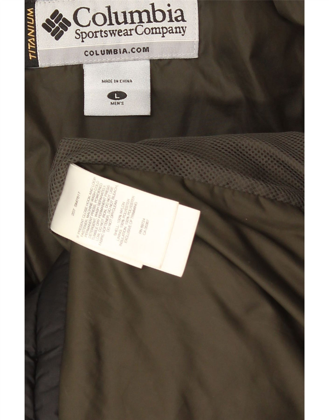 Columbia Ανδρικό μπουφάν με επένδυση UK 40 μεγάλο μαύρο νάιλον