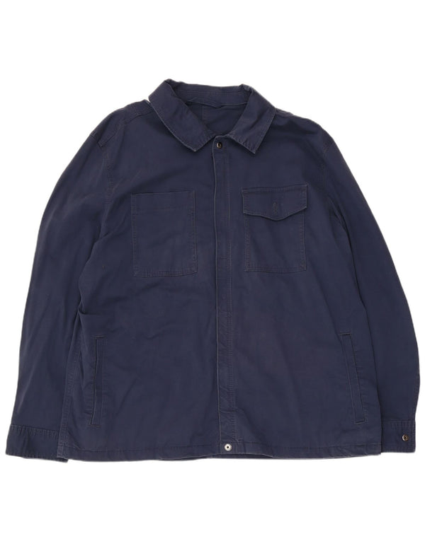 Ανδρικό μπουφάν Marks & Spencer Utility UK 46 3XL Navy Blue Cotton