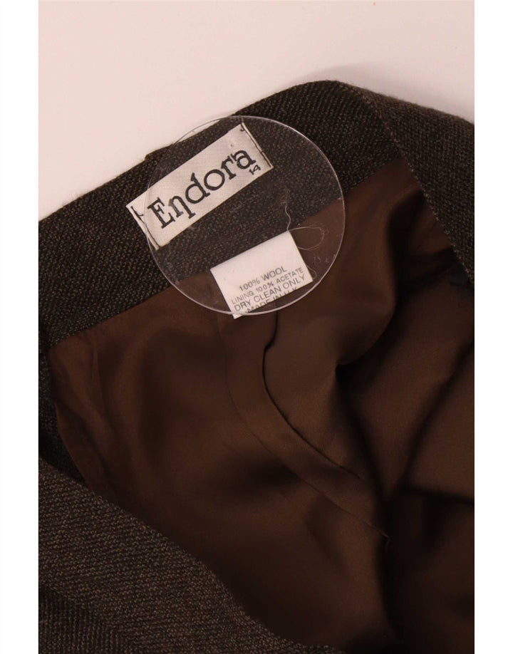 Endora Γυναικεία Maxi Φούστα UK 14 Medium W30 Καφέ μαλλί