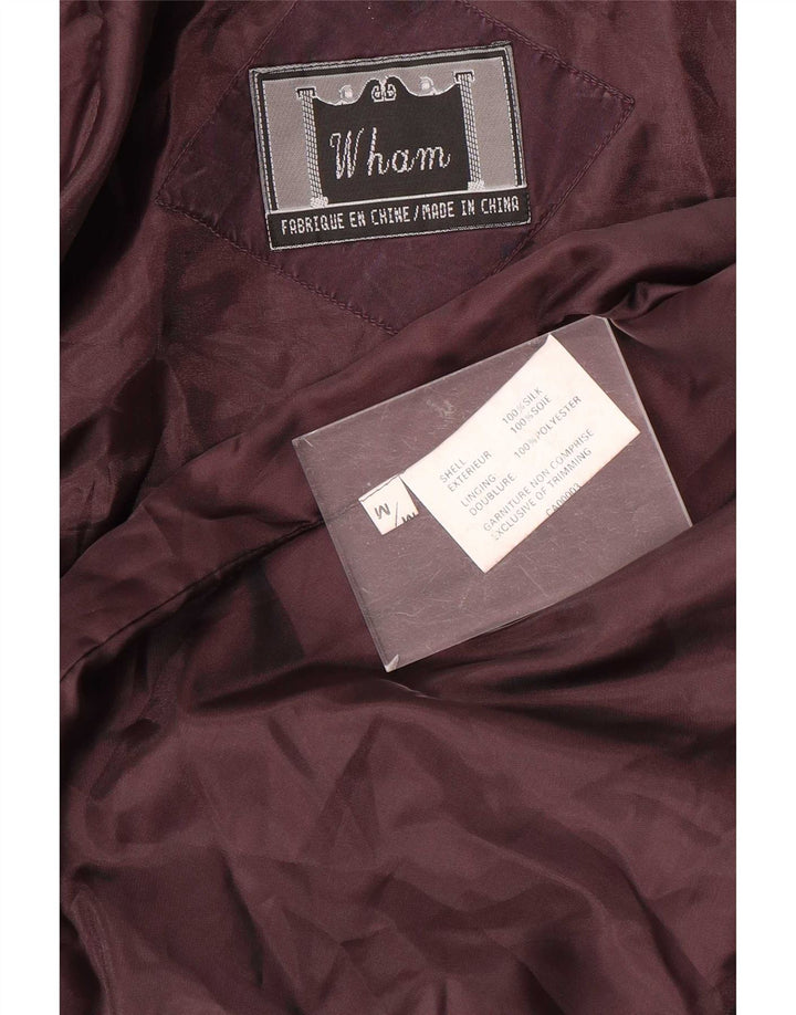 Vintage Ανδρικό Bomber Jacket UK 38 Μεσαίο Μωβ Μετάξι
