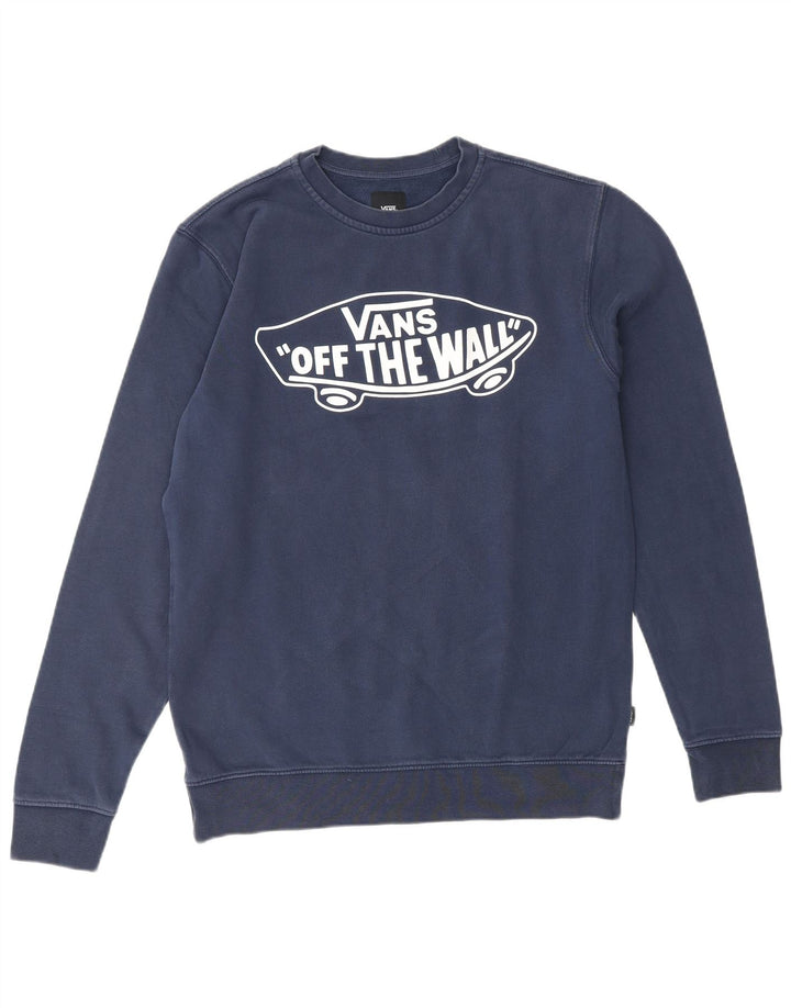 VANS Ανδρικό γραφικό φούτερ Jumper Small Navy Blue Cotton