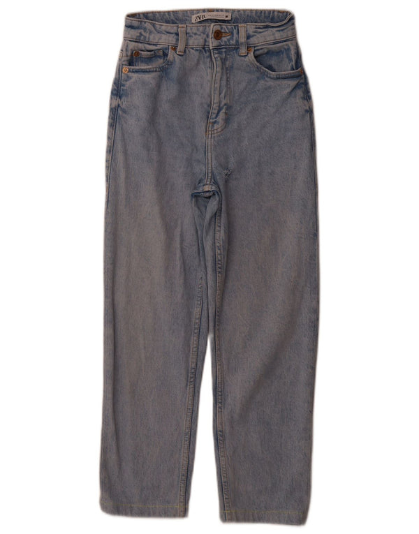 ZARA Womens High Waist Tapered Jeans EU 32 2XS W22 L23 Blue