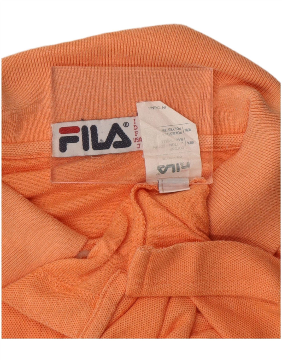 Fila Ανδρικό Πόλο Μπλουζάκι IT 54 XL Πορτοκαλί Βαμβακερό